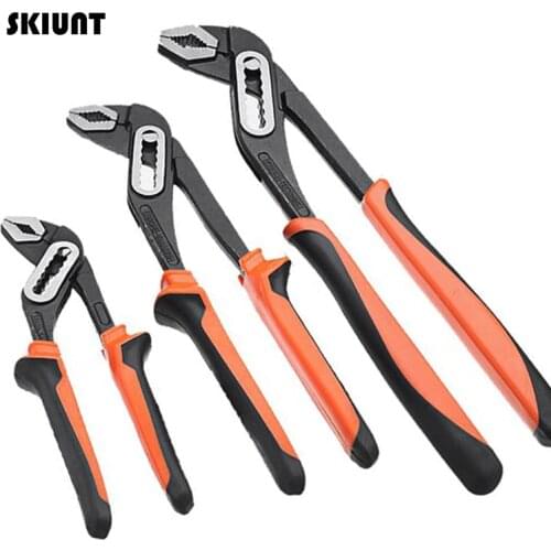 SKIUNT Water Pump Pliers Crimping Tool Multitool 8/10/12'' Heavy Duty Quick-release Plumbing Pliers Pipe Plumber Repair Tools