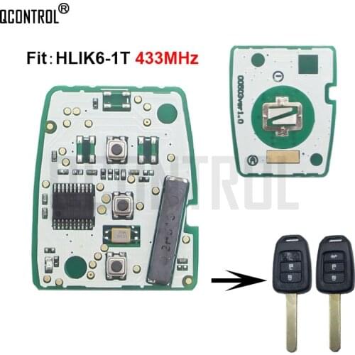 QCONTROL Car Remote Key Circuit Board for Honda HLIK6-1T Civic Accord City CR-V Jazz XR-V Vezel HR-V FRV Car Lock 433Mhz