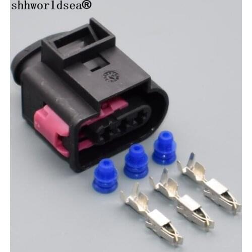 Shhworldsea 3 pin car Fuel Rail Pressure Sensor Plug Connector for VW Tiguan Passat B7/CC Golf 6 Skoda Octavia Yeti 4D0 971 993