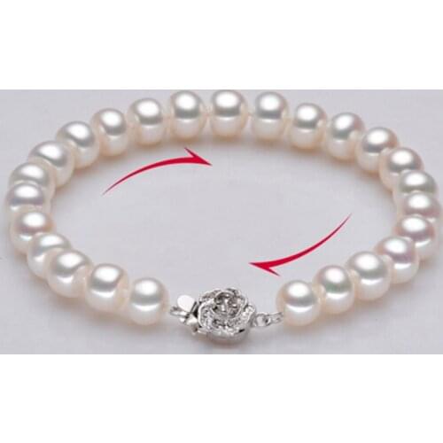 Sinya pearls strand bracelets for women with high luster natural freshwater pearl 9-10mm hot sale fine pearl jewelry