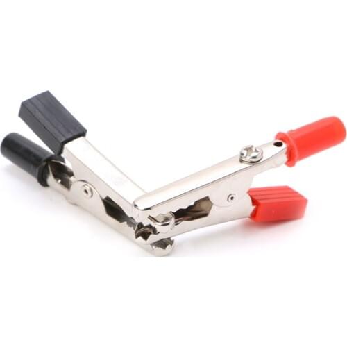 10X Insulated Crocodile Clips Plastic Handle Cable Lead Testing Alligator Clamps