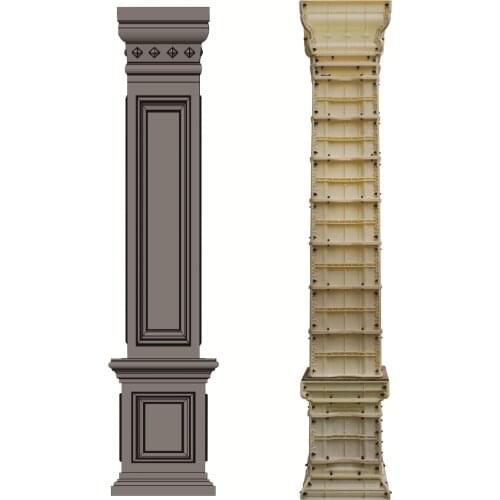 House Garden Decoration Square Roman Column Mold Concrete Pillar mould for Sale