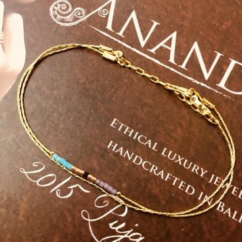 Miyuki Bracelet Gold Color Link Chain Bracelet Women Handmade Ankle Bracelet For Women Wedding Gift Beads Bracelet