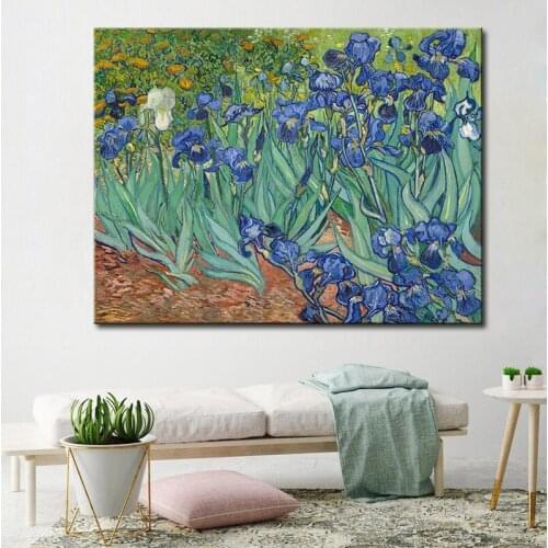 Famous Art Prints Van Gogh Works Irises Canvas Print Posters and Prints Canvas Painting Wall Art Picture Living Room Home Decor