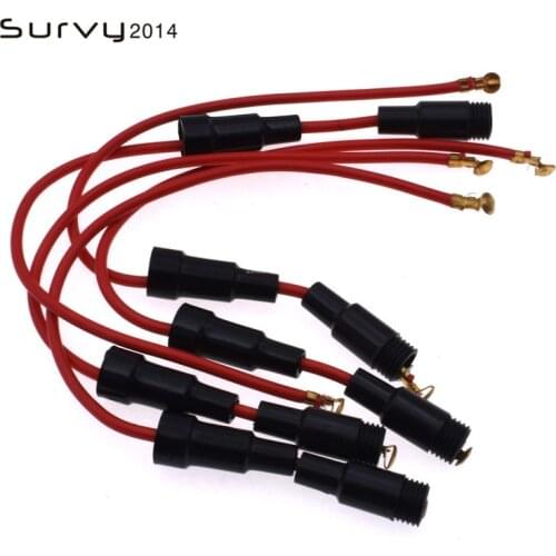 10pcs 5*20mm Inline Fuse Holder 220V Fast-Blow Screw Type Fuse Holder Quick-Blow Glass Fuse Holder with 16 AWG Wire 13A