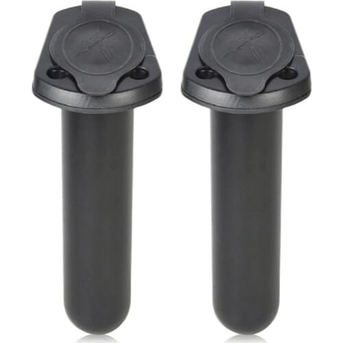 2 Pcs Plastic Flush Mount Fishing Rod Holder Cap Gasket Kayak Boat Canoe Tackle