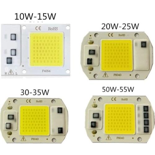 20PCS COB driver LED 10W 15W 25W 35W 55W white Lamp chip AC 220V 110V Smart IC Fit For DIY High power driver IC for flood light