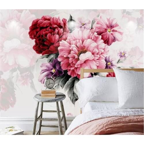 3d custom photo wallpaper Hand painted floral stylish modern living room background wall 3d wall murals wallpaper for walls 3 d