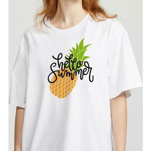 Pineapple Fruit Clothing Printed T-shirt Womens T-shirt Fashion Womens Top Graphic T-shirt Womens Kawaii Camisas T-shirt