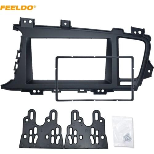 FEELDO 2Din Car DVD Radio Fascia Frame for KIA Optima K5 (LHD) 2010+ Dashboard Installation Mount Frame Panel Trim Kit #HQ5163