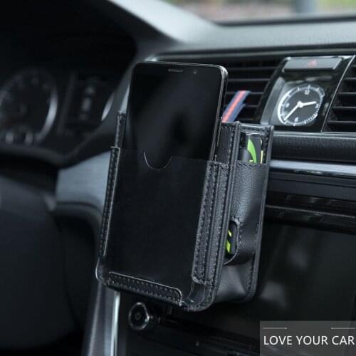 Car supplies air outlet pockets in-car storage decoration car mobile phone storage bags hanging bags car storage boxes
