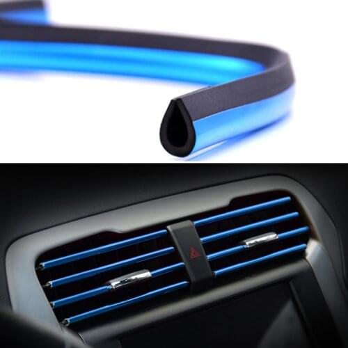 Car Protector Trim Strip Bumper Air Vent Grille Switch Rim Moulding For Audi A3 8L 8P A4 B6 B7 B8 A6 C5 C6 4F RS3 Q3 Q7 TT