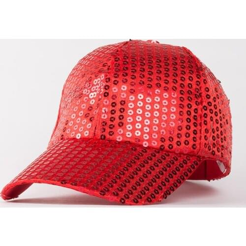 New Fashion Unisex Sequins Embroidery Baseball Cap Trendy Paillette Curved Brim Hat Women Hip Hop Caps Men Snapback Hats