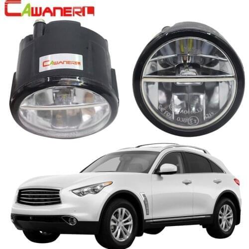 Cawanerl For Infiniti FX FX35 FX37 FX45 FX50 FX30D 2006-2015 Car Styling LED Fog Light 4000LM White DRL Daytime Running Lamp 12V