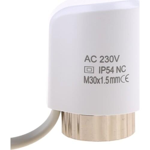 Electric Thermal Actuator AC 230V Normally Closed NC M30*1.5mm for TRV Thermostatic Radiator -Valve Underfloor Heating