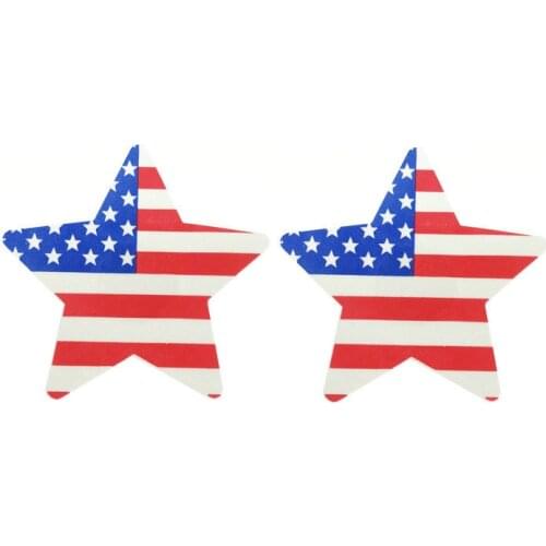 Sexy Nipple Cover American Flag Pentagram Nipple Adhesive Breast Mat Stickers Disposable Push Up Chest Paste Invisible Bra Stick
