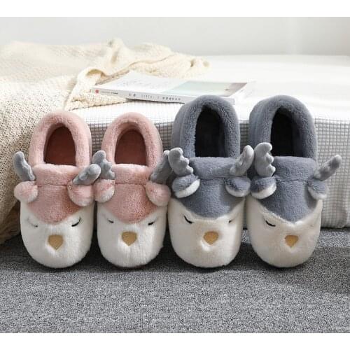 Cotton Shoe Womens Home Lovers Indoor Cute Cartoon Warmed Cotton Shoe Womens Home Children Slippers Warm Slippers