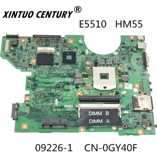 For Dell Latitude E5510 Laptop motherboard 09226-1 CN-0GY40F 0GY40F GY40F HM55 DDR3 100% test
