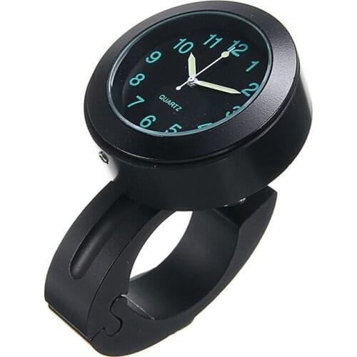 Mayitr 1pc 7/8" Motorcycle Scooter Bike Handlebar Mount Watch Clock 22mm-25mm Waterproof Accessories