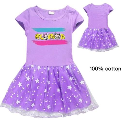 Cartoon Dress for Girls Winter Girls Dress Knee-Length Kids Clothes Me Contro Te Cat Childrens Dress Spring Teen Girls Clothing
