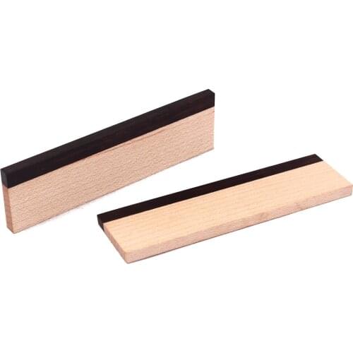 2 Pcs Solid Rectangle Maple And Ebony Dobro Bridge Saddle Guitar Part Gadget