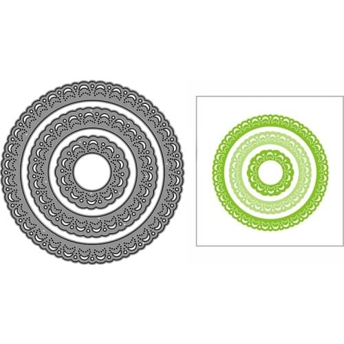 New Scalloped Edge Lace Circles Craft Embossing Mold 2021 Metal Cutting Dies for DIY Album Card Making Scrapbooking Decorative