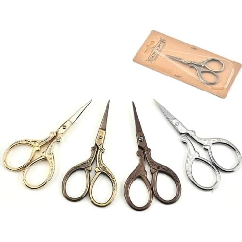 1Pcs Retro Embroidery Scissors Handicraft Craft Vintage Cross European Fabric Scissor Stitch DIY Sewing Tailor Cutter
