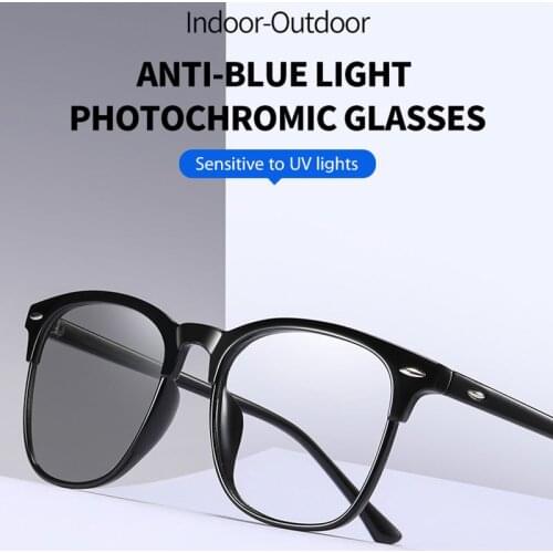 DANKEYISI New Fashion Anti-blue Light Photochromic Glasses Indoor Glasses Outdoor Sunglasses Color Changed Protect Eye Eyewwear