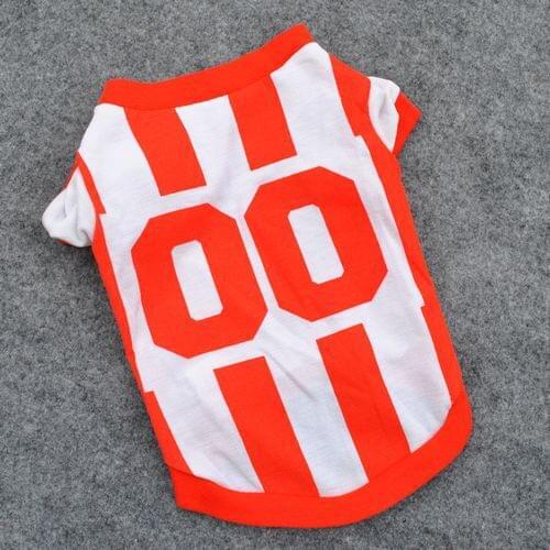 Pet Clothes for Small Dogs Cats Summer Football Player Clothes Puppy Kitten Clothing T-Shirt Striped Dog Costume Clothes CL0017