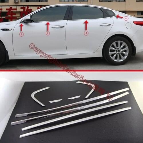 Stainless Steel Window Frame Trim For KIA K5 Optima 2016 2017