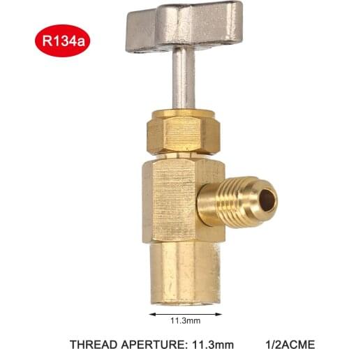 R134a Open Valve Refrigerante Bottle Opener Air Conditioner Tools Fits for R134A Automotive Air Conditioning Charging