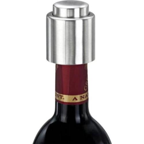 Stainless Steel Push Wine Stopper Vacuum Wine Bottle Stopper Sealed Storage Vacuum Wine Stopper Push Style Wine Corks Bar Tools