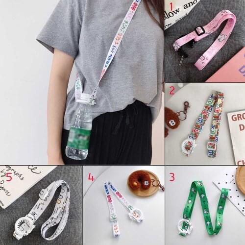Water Bottle Shoulder Holder Strap Baby Beverage Straps Water Bottle Buckle Lanyard Travel Portable Bottles Rope Cup Accessories