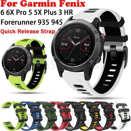 26mm 22mm Wristband For Garmin Fenix 5/5X plus/3 HR/6/6 Pro Silicone Sport watchband strap Replacement fashion smart Accessorie