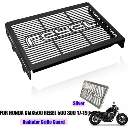 Black /Silver 304 Stainless Steel Radiator Grille Grill Guard Cover For Honda Reble 500 /300 CMX 500 REBEL 2017 2018 2019 2020