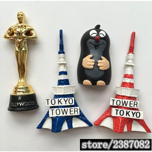 Oscar Petite Czech Mole Japan Tokyo Tower Resin Fridge Magnet