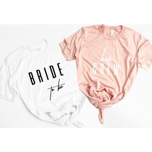 Bride To Be Short Sleeve Shirt Women Bridesmaid Bachelorette Party Wedding T-shirt Aesthetic Bride Squad Tops 4YAS