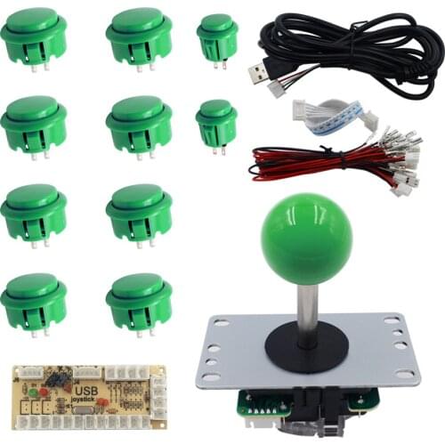 SJ@JX Arcade Game DIY Kit Button Joystick Encoder Zero Delay Player for PC MAME Raspberry PI Retro
