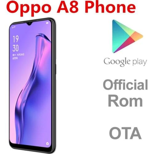 DHL Fast Delivery Oppo A8 4G LTE Smart Phone Android 9.0 4230mAh 6.5" Screen 6GB RAM 128GB ROM Fingerprint 4 Cameras Octa Core