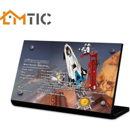 Acrylic display nameplate for 75975 model popular game OW series Watchpoint Gibraltar building block toy