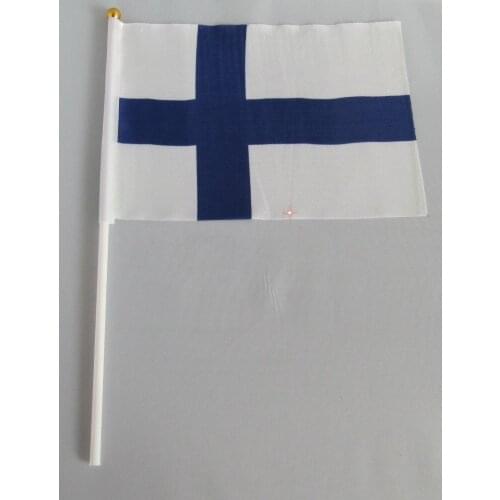 14 * 21 cm Finland hand signal waving flag small banner flags