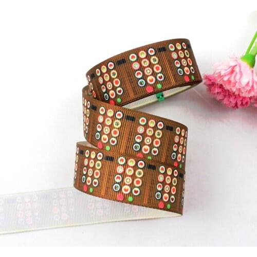 16/22/25/38/57/75mm green strip cartoon Sushi (food) grosgrain ribbon 10/25/50 yards DIY gift wrap sewing wedding decor ribbon