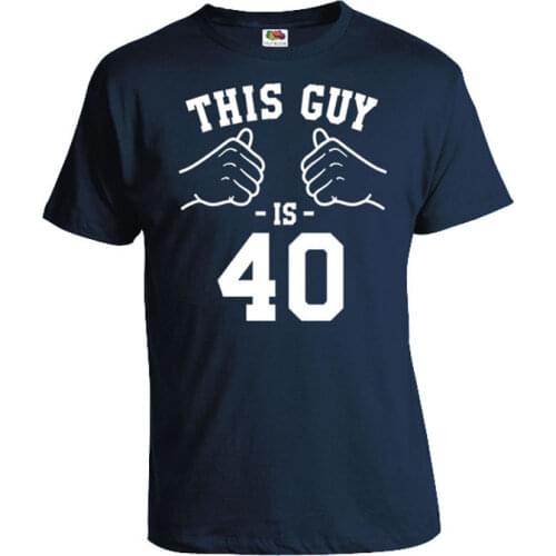 40th Birthday Gift Ideas For Men Birthday Present For Him Birthday T Shirt Bday Shirt This Guy Is 40 Years Old Mens Tee-A472
