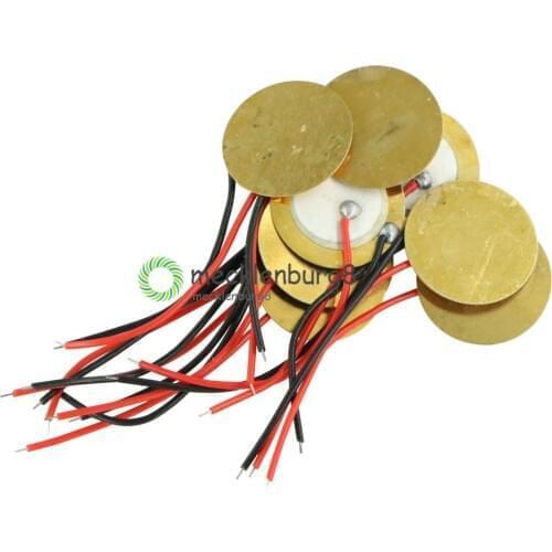 5PCS NEW 15mm Piezo Elements buzzer Sounder Sensor Trigger Drum Disc With Wire Copper Piezo buzzers For Arduino Loudspeaker NEW