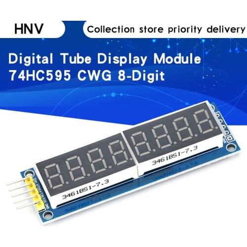 74HC595 CWG 8-Digit 8 Bits 8bit Digital Tube Display Control Module Red Three IO for Arduino 595 Driver