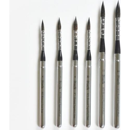 873R High Quality Squirrel Hair Mix Steel Cap Artist Watercolor Travel Art Paint Brush