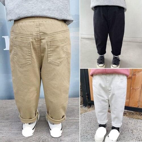 Baby Girls Boys Pants Spring Autumn Solid Toddler Kids Trousers Clothes For Childrens Pants