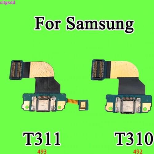 Cltgxdd 1Pcs For Samsung Galaxy Tab 3 8.0 SM T310 T311 USB Charge Charging Board MIC Microphone PCB Connector Flex Cable