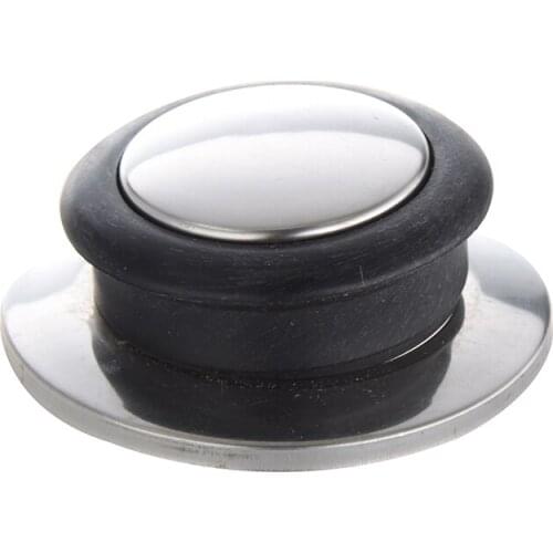 Home 58mm Diameter Plastic Handle Silver Tone Base Pot Lid Knob