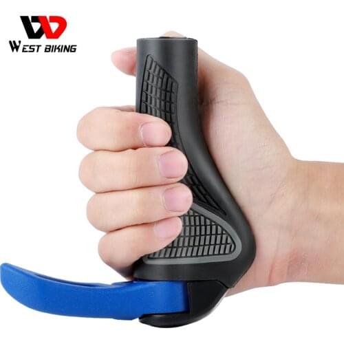 WEST BIKING Bicycle Grips Ergonomic Bike Handlebar Grips Rubber Cover Non-slip Bike Bar Ends Bicycle Accessories Cycling Grips